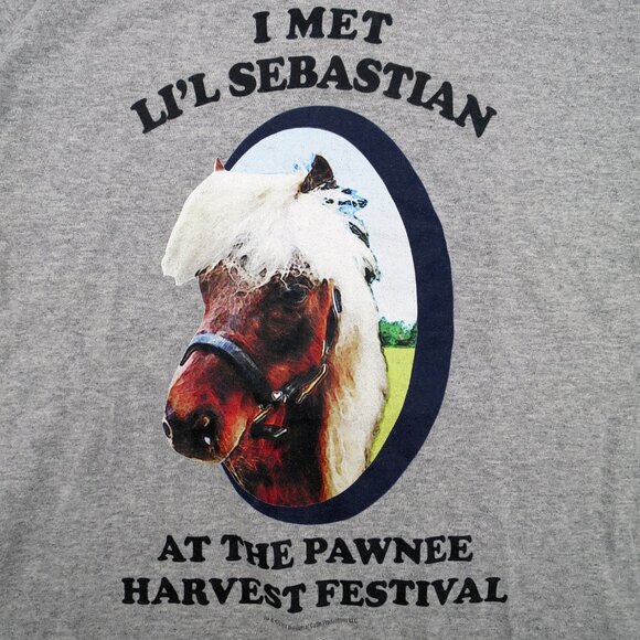 NEW "I Met Li'l Sebastian" Heather Gray T-Shirt NBC Parks & Recreation S - Picture 1 of 7